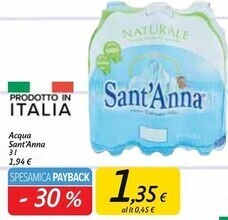 Carrefour Market Sant'anna acqua offerta