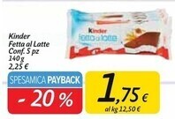 Carrefour Market Kinder fetta al latte offerta