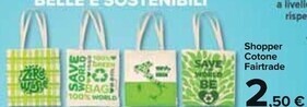 Carrefour Market Shopper cotone fairtrade offerta