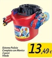 Carrefour Market Vileda sistema pulizia completo con manico offerta