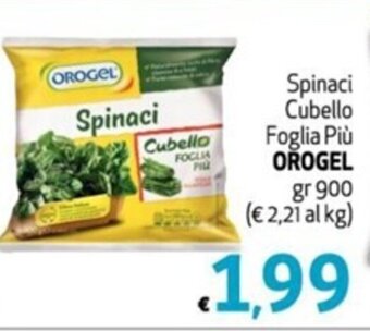 Spinaci Cubello Foglia Più OROGEL gr 900