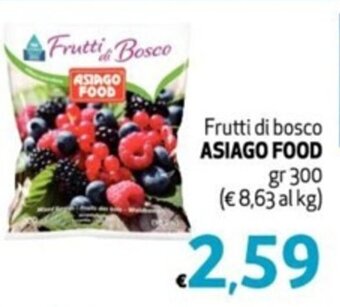 SuperW Frutti di bosco ASIAGO FOOD gr 300 offerta