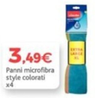 SuperW vileda Panni microfibra style colorati x4 offerta