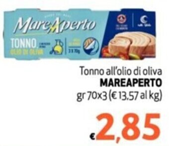 Tonno all'olio di oliva MAREAPERTO gr 70x3