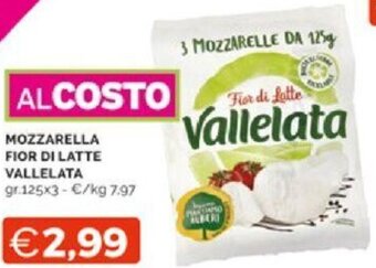 MOZZARELLA FIOR DI LATTE VALLELATA gr.125x3