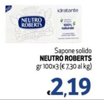 SuperW Sapone solido NEUTRO ROBERTS gr 100x3 offerta