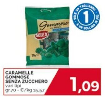 Mercatò CARAMELLE GOMMOSE SENZA ZUCCHERO vari tipi gr.70 offerta
