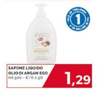 Mercatò SAPONE LIQUIDO OLIO DI ARGAN EGO ml 500 offerta