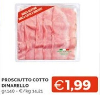 Mercatò PROSCIUTTO COTTO DIMARELLO gr.140 offerta