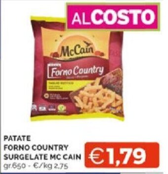 Mercatò PATATE FORNO COUNTRY SURGELATE MC CAIN gr.650 offerta