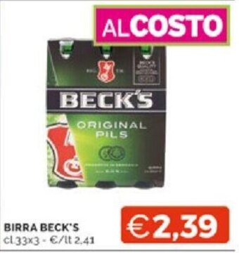 Mercatò BIRRA BECK'S cl 33x3 offerta