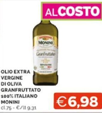 Mercatò OLIO EXTRA VERGINE DI OLIVA GRANFRUTTATO 100% ITALIANO MONINI cl.75 offerta