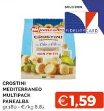 Mercatò CROSTINI MEDITERRANEO MULTIPACK PANEALBA gr.180 offerta