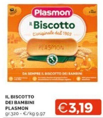 Mercatò IL BISCOTTO DEI BAMBINI PLASMON gr. 320 offerta
