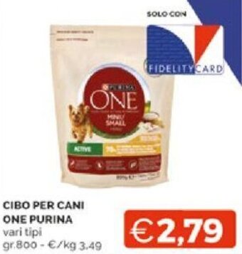 Mercatò CIBO PER CANI ONE PURINA vari tipi gr.800 offerta