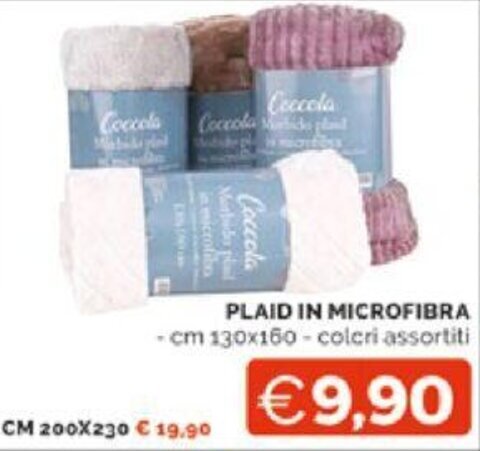 Mercatò PLAID IN MICROFIBRA - cm 130x160-coleri assortiti offerta