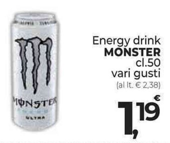 Supermercati Dok Energy drink MONSTER cl.50 offerta