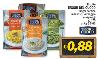Ard Discount Risotto TESORI DEL CUOCO funghi porcini, milanese, formaggio o asparagi gr. 175 offerta