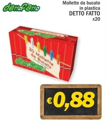 Ard Discount Mollette da bucato in plastica DETTO FATTO x20 offerta