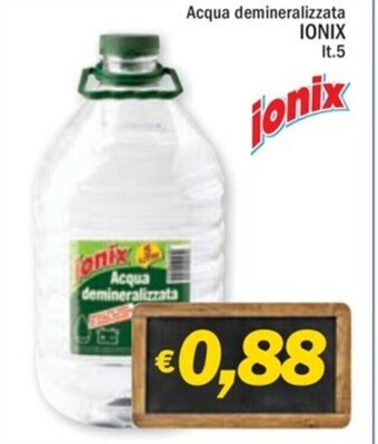 Acqua demineralizzata IONIX It.5