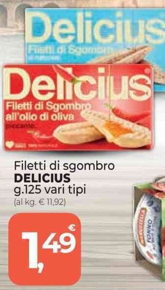 Supermercati Dok Filetti di sgombro DELICIUS g.125 offerta