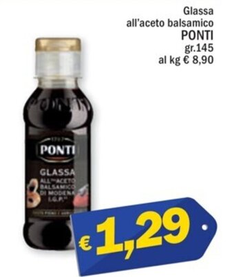 Ard Discount Glassa all'aceto balsamico PONTI gr.145 offerta