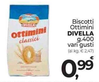 Supermercati Dok Biscotti Ottimini DIVELLA g. 400 offerta