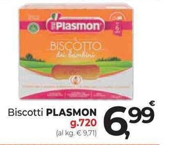 Supermercati Dok Biscotti PLASMON g.720 offerta