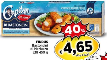 Coop Radenza FINDUS Bastoncini di Merluzzo x18 450 g offerta