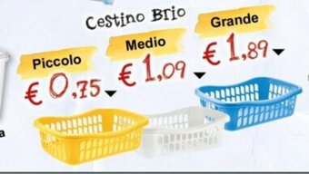 Angel Mercatone Cestino Brio Medio offerta
