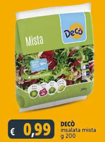 Deco Market DECÒ insalata mista g 200 offerta