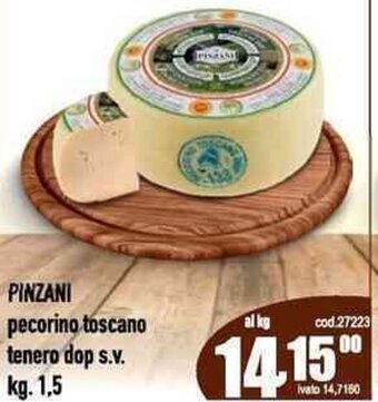 PINZANI pecorino toscano tenero dop s.v. kg. 1,5