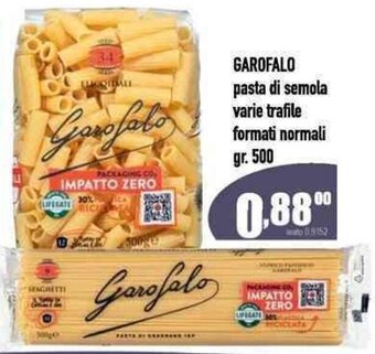 Del Prete Distribuzioni GAROFALO pasta di semola varie trafile formati normali gr. 500 offerta