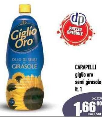 Del Prete Distribuzioni CARAPELLI giglio oro semi girasole lt. 1 offerta