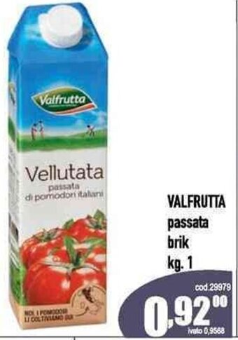 Del Prete Distribuzioni VALFRUTTA passata brik kg. 1 offerta