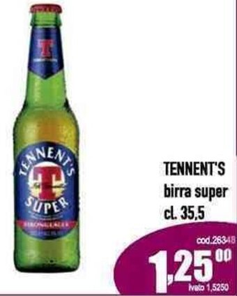 Del Prete Distribuzioni TENNENT'S birra super cl. 35,5 offerta