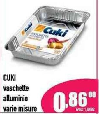Del Prete Distribuzioni CUKI vaschette alluminio varie misure offerta