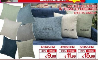 Satur Naif Cuscino Arredo In Tessuto Pregiato Effetto Ciniglia 5904072 offerta