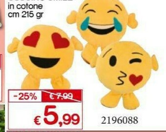 Smile Cuscino In Cotone 215 G