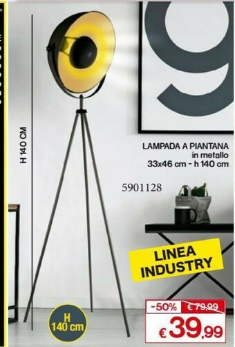 Satur Lampada A Piantana In Metallo offerta