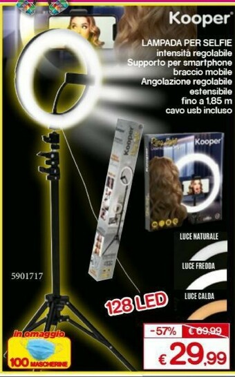 Satur Kooper Lampada Per Selfie offerta