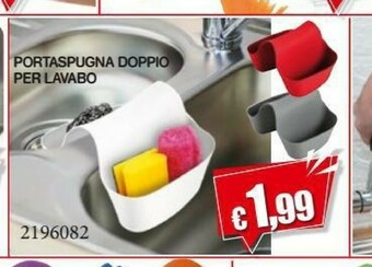 Portaspugna Doppio Per Lavabo