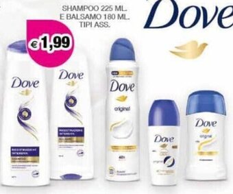 Kuadrifoglio DOVE SHAMPOO 225 ML. E BALSAMO 180 ML. offerta