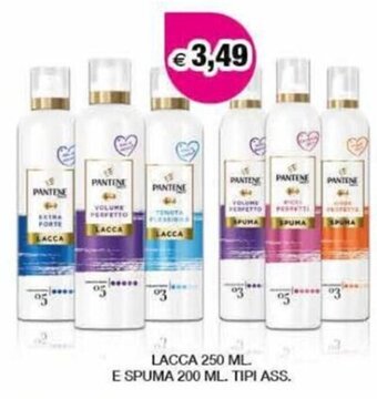 Kuadrifoglio PANTENE LACCA 250 ML. E SPUMA 200 ML. TIPI ASS. offerta