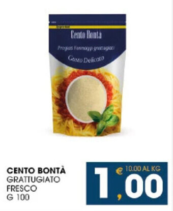 SeBón Supermercati CENTO BONTÀ GRATTUGIATO FRESCO G 100 offerta