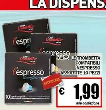 Caffè trombetta Caffe Trombetta Capsule Compatibili Nespresso 10 Pezzi