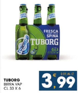 SeBón Supermercati TUBORG BIRRA VAP CL 33 X 6 offerta