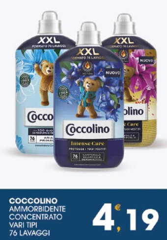 SeBón Supermercati COCCOLINO AMMORBIDENTE CONCENTRATO 76 LAVAGGI offerta