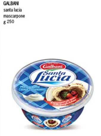SeBón Supermercati GALBANI santa lucia mascarpone g 250 offerta