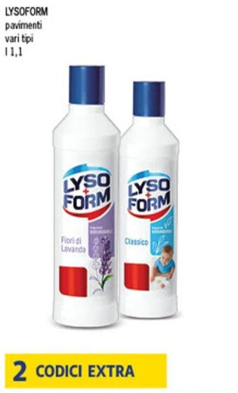 SeBón Supermercati LYSOFORM pavimenti vari tipi l 1,1 offerta
